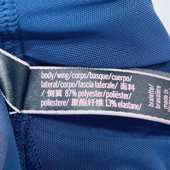 Victorias Secret Sports Bra Size XL Women’s Lightly Lined Logo Blue - Picture 2 of 8